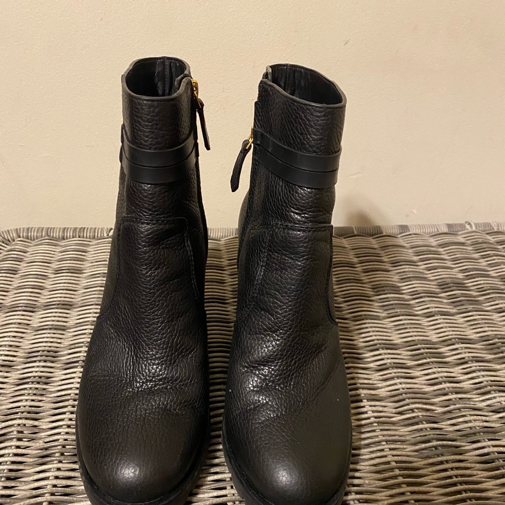 Womens Tory Burch black leather booties new - Picture 4 of 7